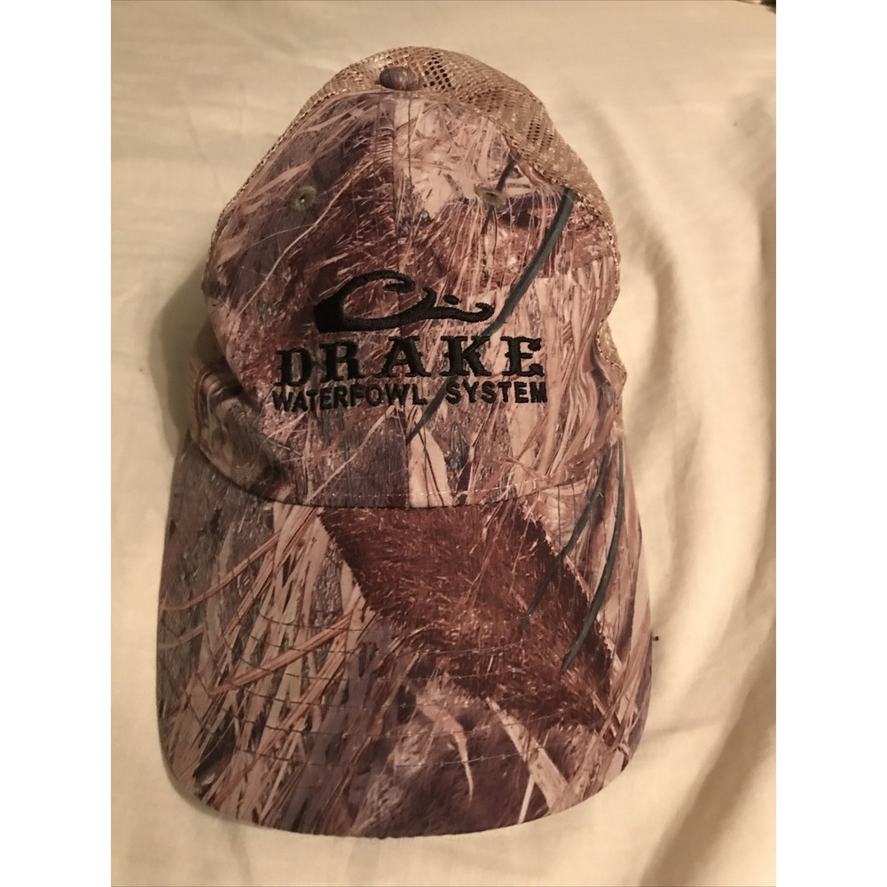 Drake Waterfoul System Hat Cap Camo Camouflage Trucker Style Mesh Snapback